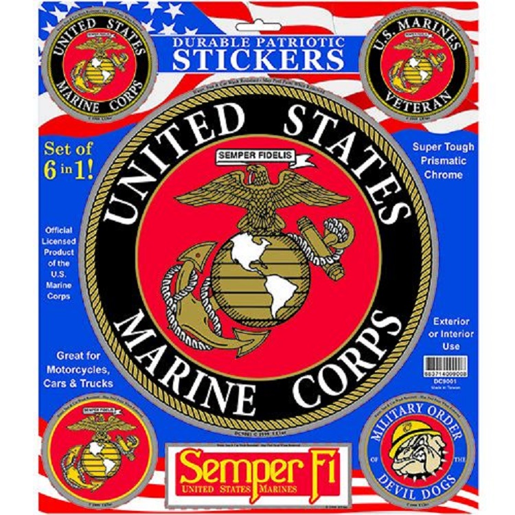 Marine Corps Decals - Set Of 6 Stickers - Devil Dog Depot