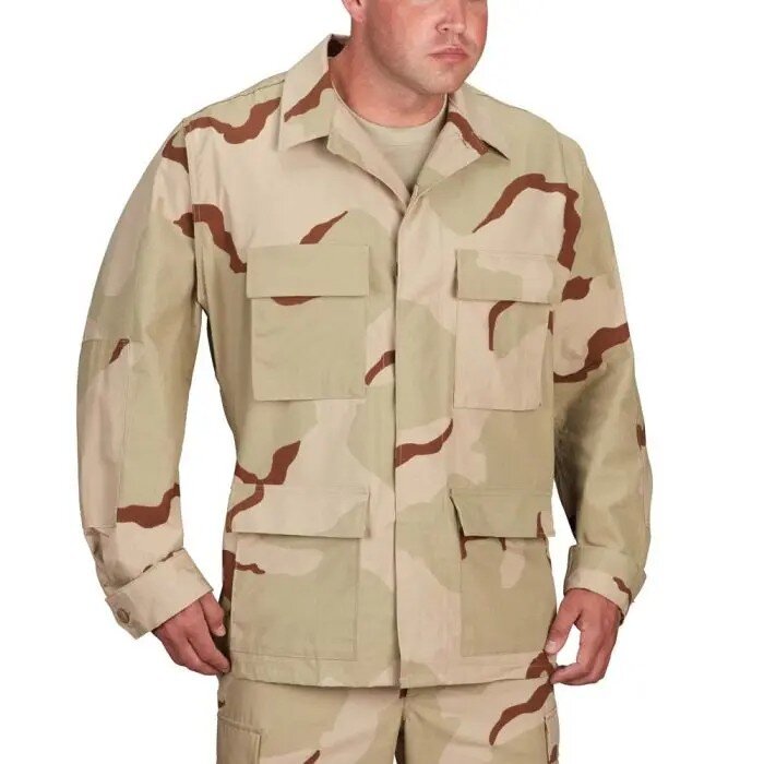 Camouflage Military BDU Pants, Army Cargo Fatigues (Tri-Color Desert  Camouflage)