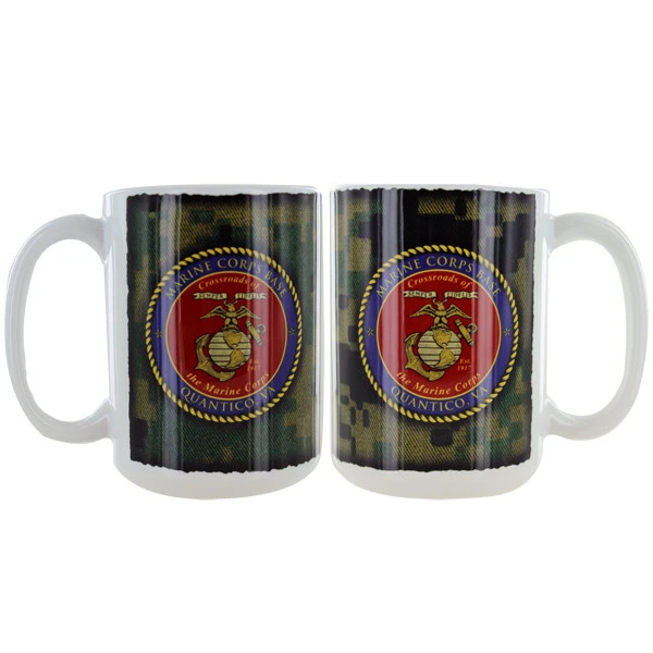 USMC Digital Camo Ceramic Canteen Mug