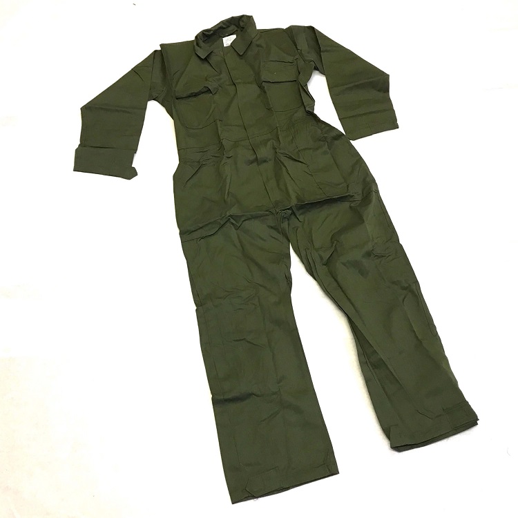 Military OD Green Utility Coveralls - (Large) - Devil Dog Depot